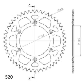 CORONA IN ALLUMINIO P520 - Z48 PER BETAMOTOR 498 RR Enduro (Mot.BETA) 2013-2014