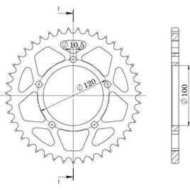 CORONA IN ALLUMINIO P525 - Z40 PER APRILIA 1000 RSV R 2004-2009