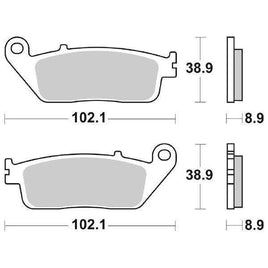 184MS SBS PASTIGLIA FRENO POST per HONDA 600 FJS Silver Wing SW-T 2011-2016