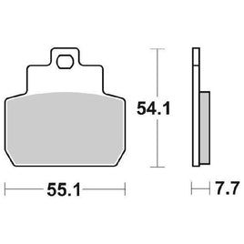 191CT SBS PASTIGLIA FRENO POST per PIAGGIO 125 MP3 (M47300) 2007-2008