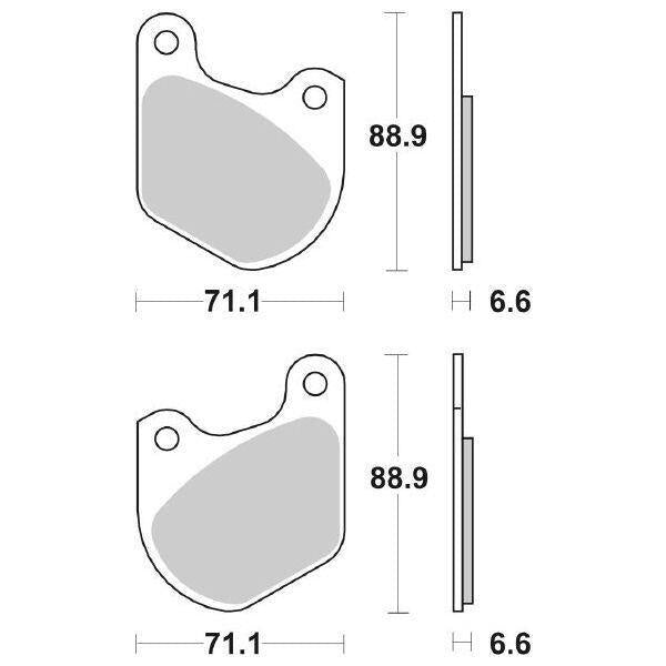 543LF SBS PASTIGLIA FRENO ANT per HARLEY DAVIDSON 1340 FLH Heritage 1981-0