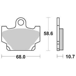 550HF SBS PASTIGLIA FRENO ANT DX o SX per YAMAHA 350 RD LC YPVS 1983-1984
