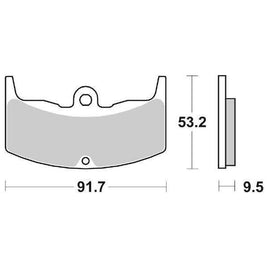 571HF SBS PASTIGLIA FRENO POST per HONDA 400 VF F 1983-1986