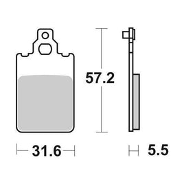 607HF SBS PASTIGLIA FRENO ANT per MALAGUTI 50 F15 Firefox/Kat DD 2000-2005