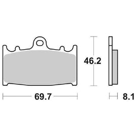 631RS SBS PASTIGLIA FRENO ANT DX o SX per SUZUKI 1000 TL S 1997-2001