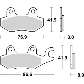 638PSI SBS PASTIGLIA FRENO ANT DX per YAMAHA 700 YFM R Raptor 2006-2022