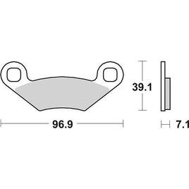 642PSI SBS PASTIGLIA FRENO ANT DX o SX per POLARIS 500 Sportsman HO 2003-2010