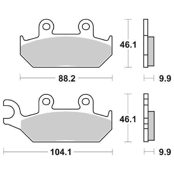 650HS SBS PASTIGLIA FRENO ANT per YAMAHA 660 XTZ Ténéré 1991-1998