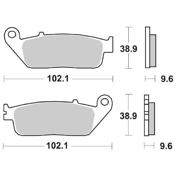 700HS SBS PASTIGLIA FRENO ANT DX o SX per HONDA 750 NC DC Integra 2014-2019