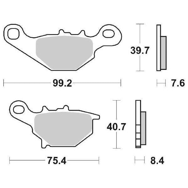 702HF SBS PASTIGLIA FRENO ANT per SUZUKI 110 UG Hokuto 2000-2001
