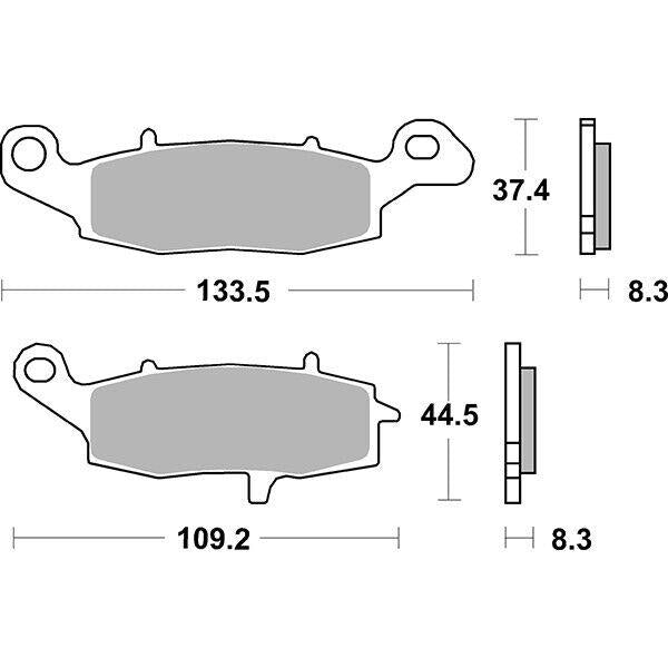 705RST SBS PASTIGLIA FRENO ANT per KAWASAKI 500 ER-5 2001-2005