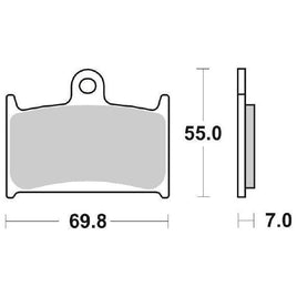 714HS SBS PASTIGLIA FRENO ANT DX o SX per SUZUKI 1200 GSF Bandit S 1997-2000
