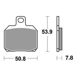 730RQ SBS PASTIGLIA FRENO POST per DUCATI 1100 Multistrada 2007-2009