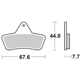 758ATS SBS PASTIGLIA FRENO ANT DX o SX per ARCTIC CAT 375 2x4 2002-2002