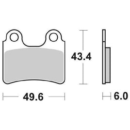 802HF SBS PASTIGLIA FRENO ANT per MONTESA HONDA 250 Cota 315 R 2001-2005
