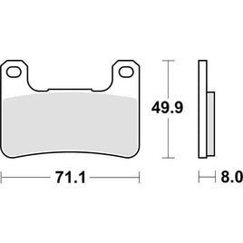 806RST SBS PASTIGLIA FRENO ANT DX o SX per SUZUKI 600 GSX-R 2006-2007