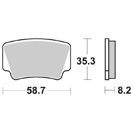 867RSI SBS PASTIGLIA FRENO POST per KTM 450 SXF ATV 2009-2012