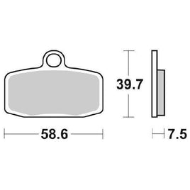 885RSI SBS PASTIGLIA FRENO ANT per KTM 350 Freeride 2011-2016