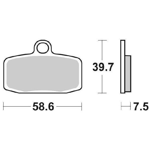 885RSI SBS PASTIGLIA FRENO ANT per KTM 350 Freeride 2011-2016