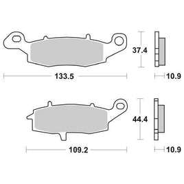 886HF SBS PASTIGLIA FRENO POST per KAWASAKI 1700 VN Vulcan Voyager 2009-2013