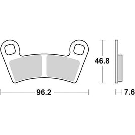 898PSI SBS PASTIGLIA FRENO ANT DX o SX per POLARIS 450 Outlaw MXR 2009-2013