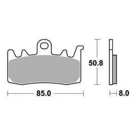900RST SBS PASTIGLIA FRENO ANT DX o SX per DUCATI 821 Monster 2018-2021