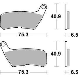 928HF SBS PASTIGLIA FRENO ANT per HM - VENT 50 CRE Six Competition 2007-2012