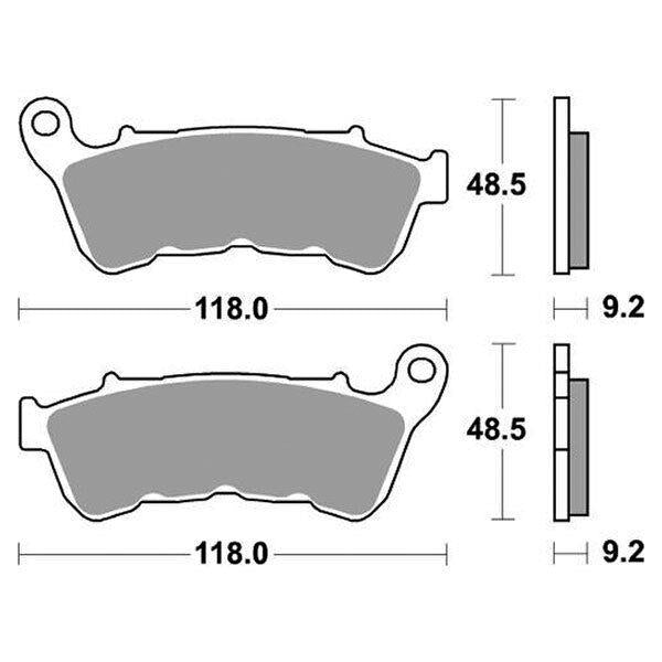 934HHF SBS PASTIGLIA FRENO ANT per HARLEY DAVIDSON 883 XLN Iron 2014-2022