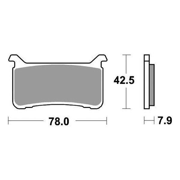 947RST SBS PASTIGLIA FRENO ANT DX o SX per HONDA 600 CBR RR ABS 2024-2024