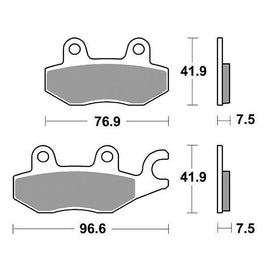 955RS SBS PASTIGLIA FRENO ANT DX o SX per KAWASAKI 400 Ninja 2018-2023