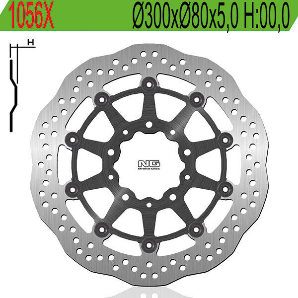 1056X NG DISCO FRENO ANT DX o SX per KAWASAKI 1000 Z 2007-2009
