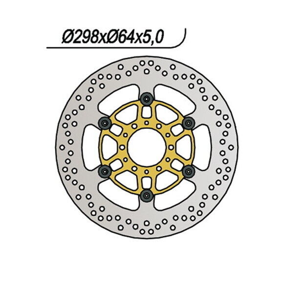 696 NG DISCO FRENO ANT per YAMAHA 550 XJ Maxim 1981-1983