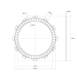 FCC FRIZIONE DISCO SINGOLO GUARNITO originale per KAWASAKI 1000 Z 2003-2006