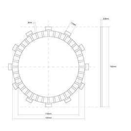 FCC FRIZIONE DISCO SINGOLO GUARNITO originale per SUZUKI 650 GS GL 1981-1983