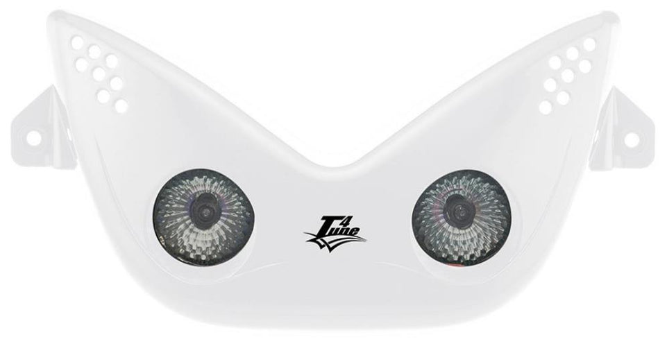 T4 Tune Maschera faro Nitro bianca con leds bianchi per Yamaha Aerox H2O 50 1999