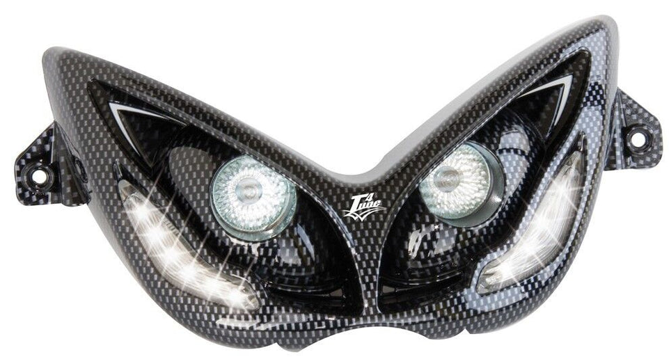 400234 Maschera faro Nitro carbon T4Tune per Yamaha Aerox H2O 50 EU2 09/12
