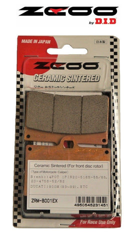 B001-EX ZCOO 1 Coppia pastiglie freno anteriore per Ktm Duke-E 640 1998