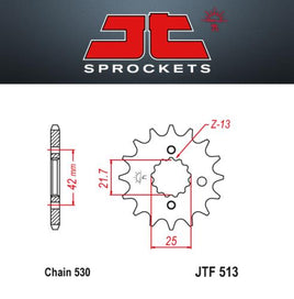 JT Pignone Acciaio 513 Denti 13 Passo 530 Suzuki GSX-R1300 R-X Y Hayabusa 99-07