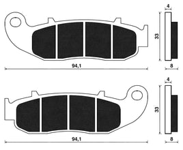 Coppia pastiglie freno Anteriori C4 per Fantic Motor Enduro 50 Casa E4 2018-2019