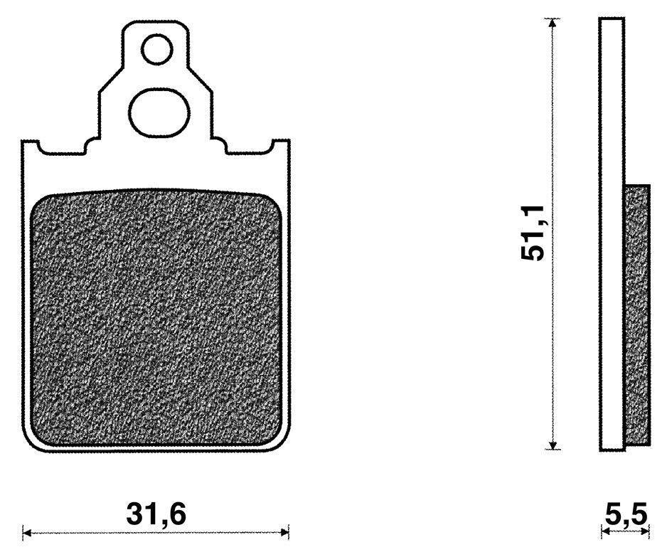 Coppia pastiglie freno Anteriori C4 per Piaggio Quartz 50 1992-1996