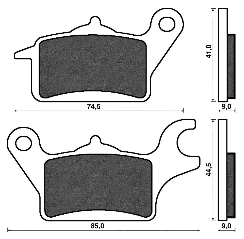 Coppia pastiglie freno Anteriori sx C4 per Yamaha Tricity 125 4T IE E3 2014-2016