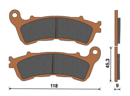 Top4 Pastiglie freno Sint Ant per Suzuki Burgman UH 125 K7-L0 2007-2010