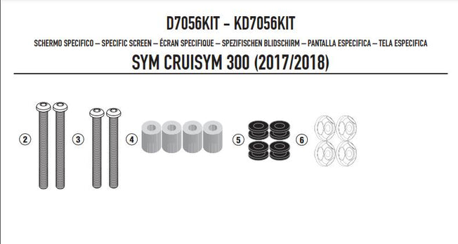 GIVI Kit Attacchi Parabrezza per SYM Cruisym 300 2017 - 2022