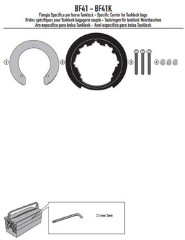 GIVI Flangia per borse da serbatoio TANKLOCK per Honda CB 300 R 2018 - 2023 - LGMoto SRL