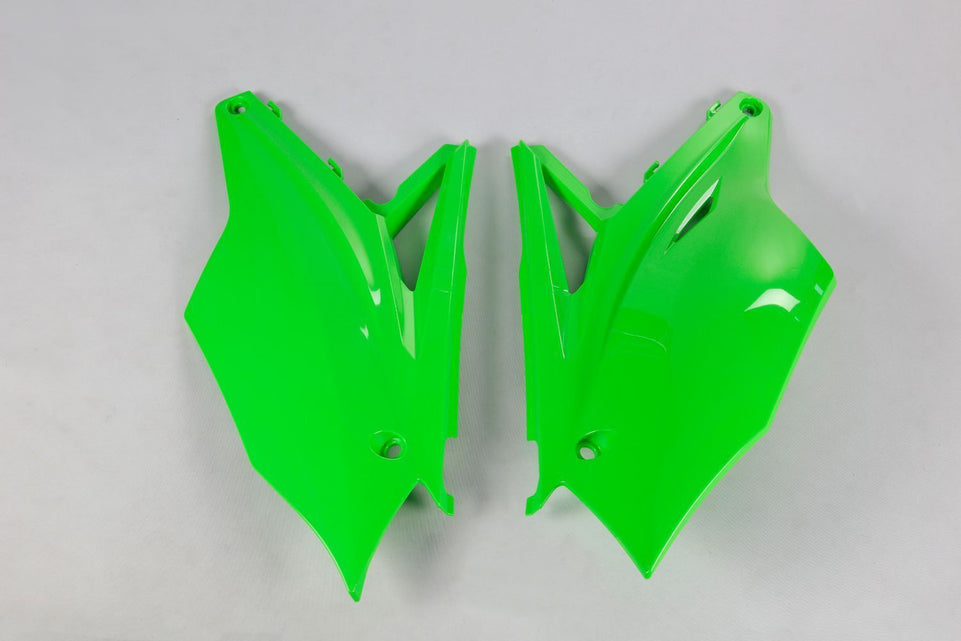 Fianchetti portanumero per Kawasaki KX 450 F (16-18) verdi