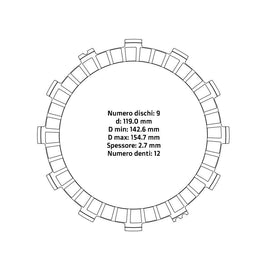 Dischi frizione NRTeam PER KTM 250 EXC (98-12) - Serie guarniti