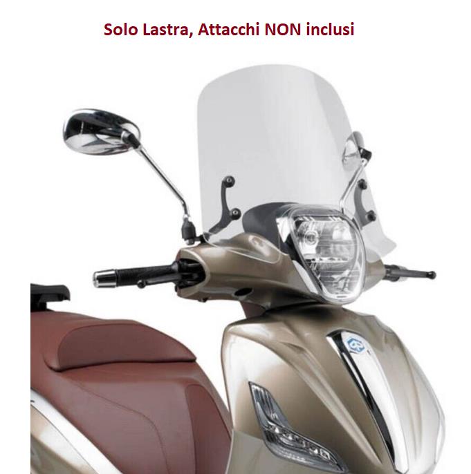 KAPPA Parabrezza Trasparente Solo Lastra Per Piaggio Beverly 350 2010-2020