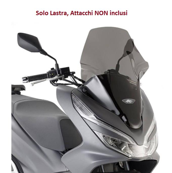 KAPPA Parabrezza Fumé 60,5 X 43,5 Cm Solo Lastra Per Honda PCX 125 2018-2020