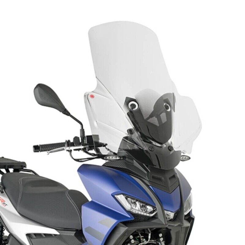 KAPPA Parabrezza Trasparente + Attacchi 74X61Cm Per Aprilia SR GT 200 2022-2023