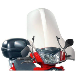 KAPPA Parabrezza Trasparente + Attacchi 64X71Cm Per Kymco People S 200 2005-2015